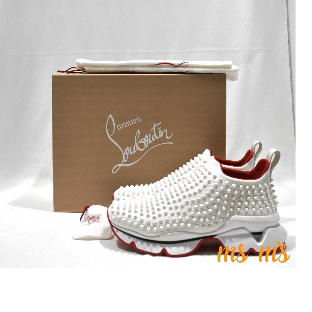 NIB CHRISTIAN LOUBOUTIN SPIKE DONNA FLAT sneaker - Picture 1 of 8